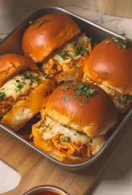 Cheesy Honey Sriracha Chicken Sliders