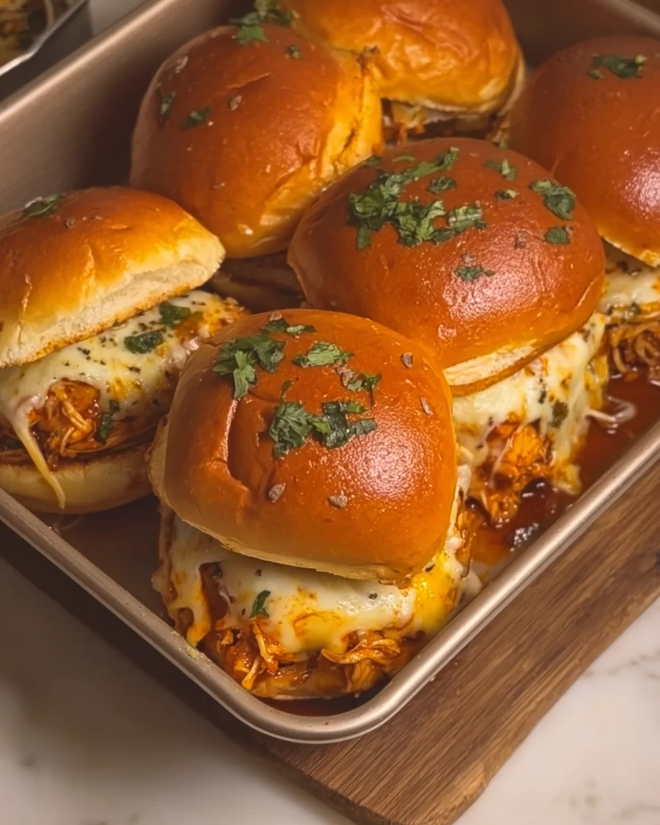 Cheesy Honey Sriracha Chicken Sliders Cheesy