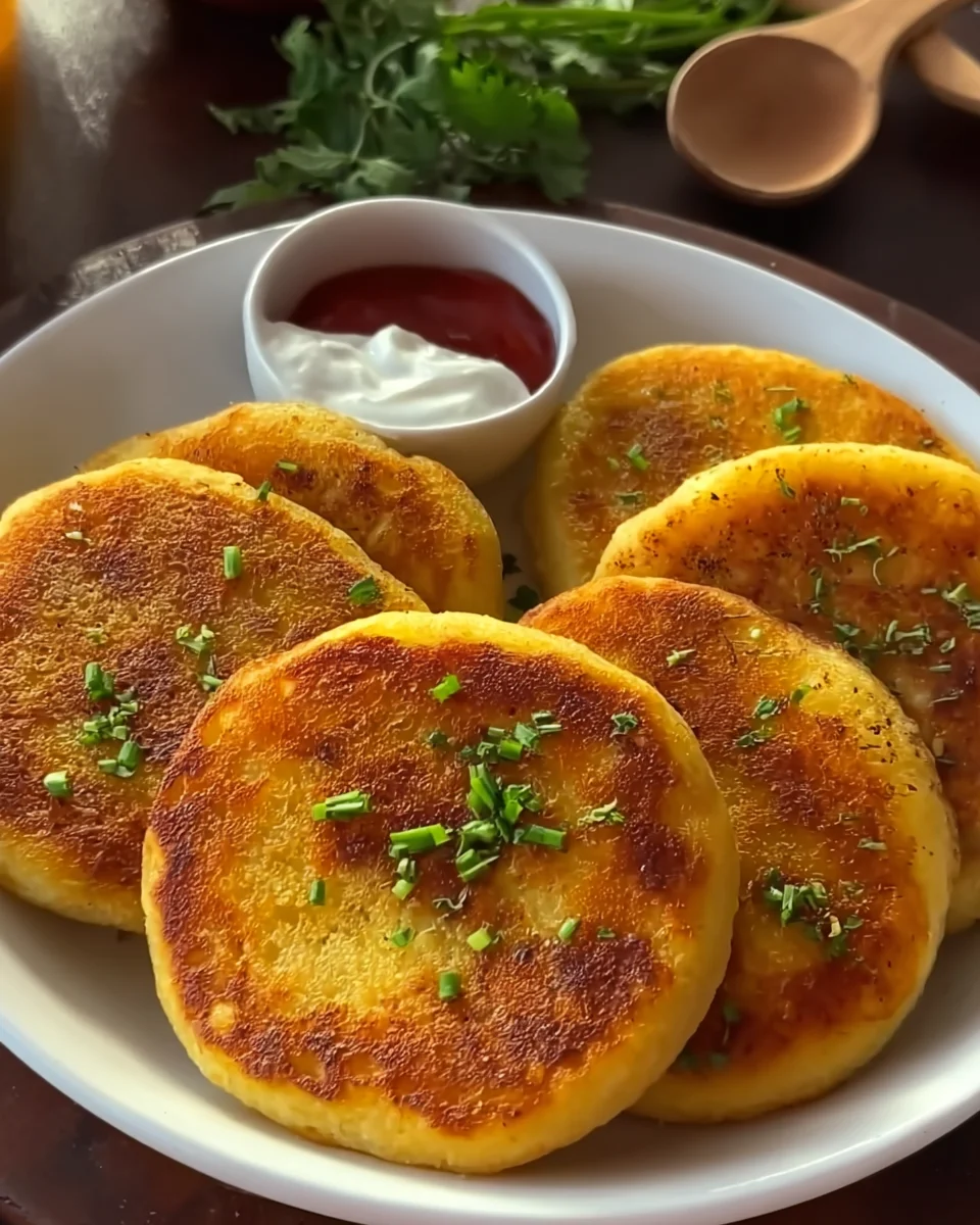 Cheesy potato pancakes Cheesy