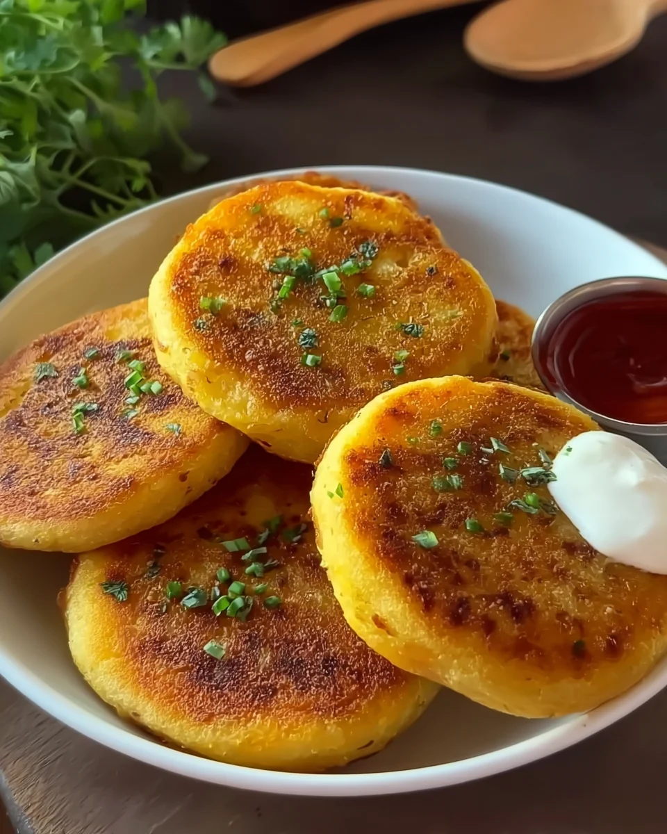 Cheesy potato pancakes Cheesy