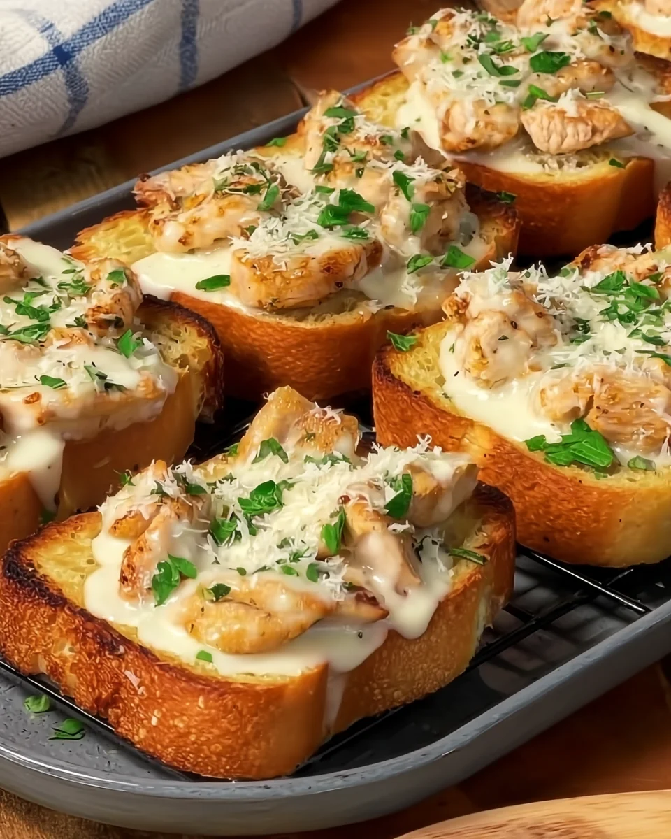 Chicken Alfredo Texas Toast