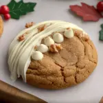 Christmas Chewy Maple Cookies with White Chocolate