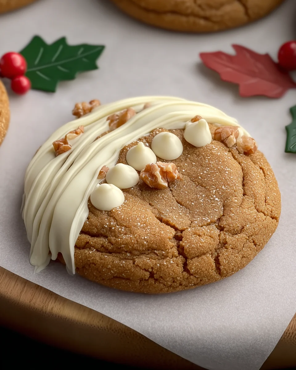 Christmas Chewy Maple Cookies with White Chocolate