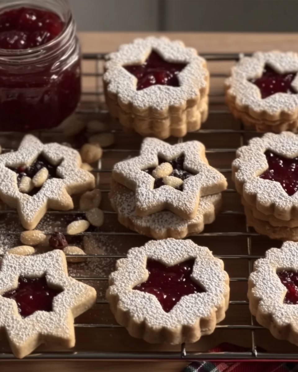Cranberry Linzer Cookies Cranberry