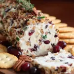 Cranberry, Pecan and Cheese Log