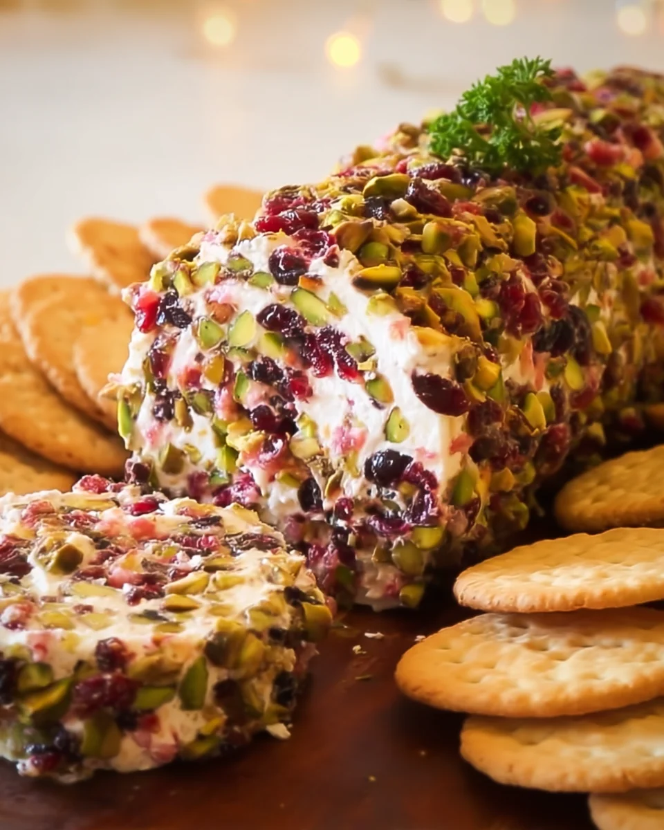 Cranberry Pistachio Cheese Log (10 minutes) Cranberry