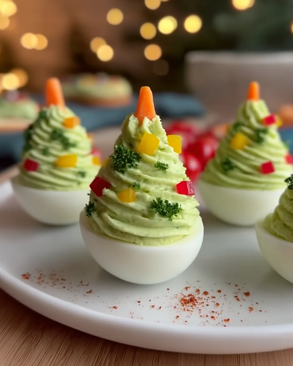 Deviled Egg Christmas Trees