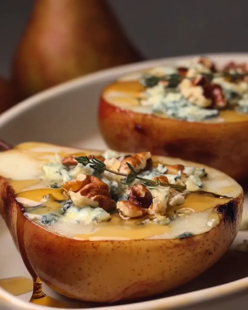 Easy Baked Gorgonzola Pears