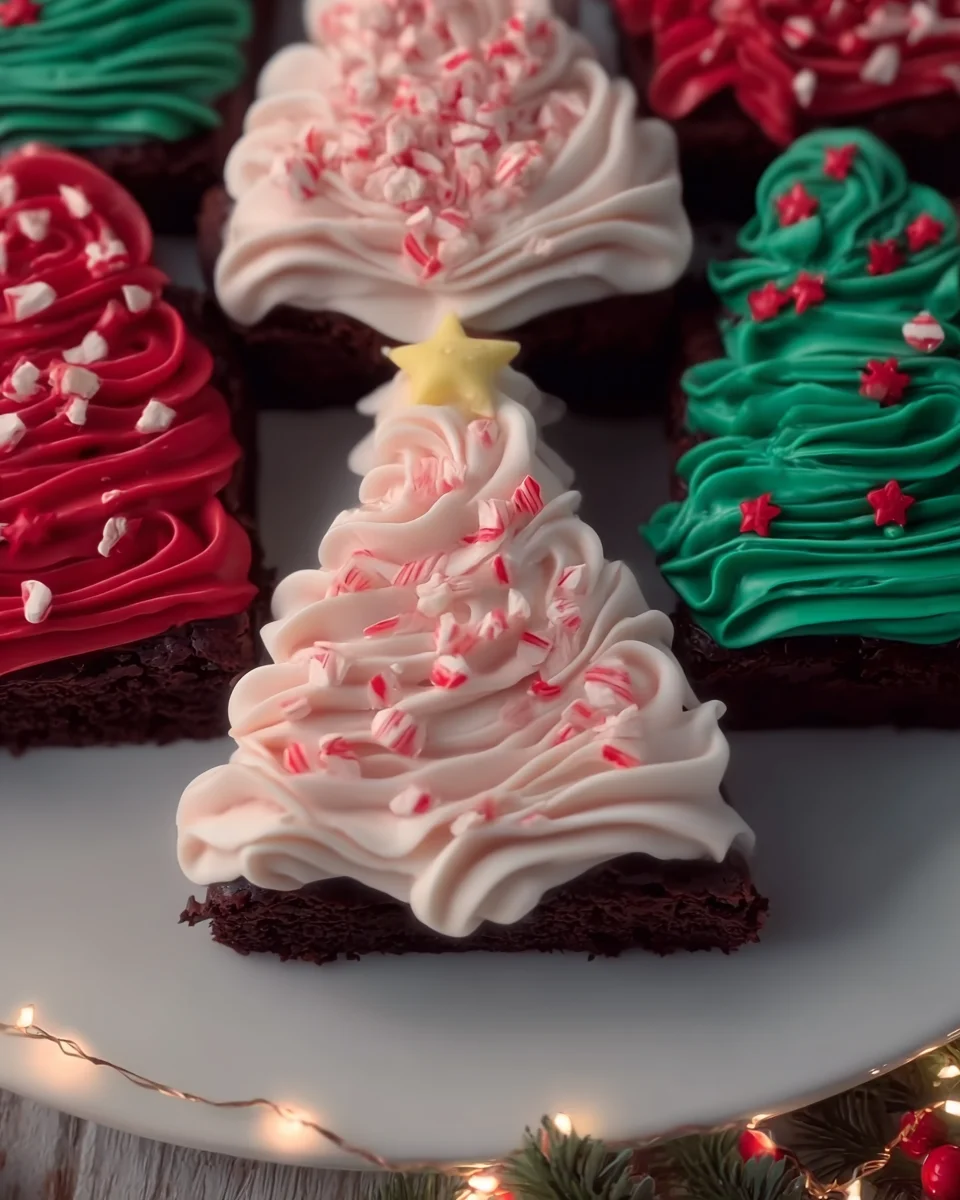 Festive Frosted Christmas Brownies