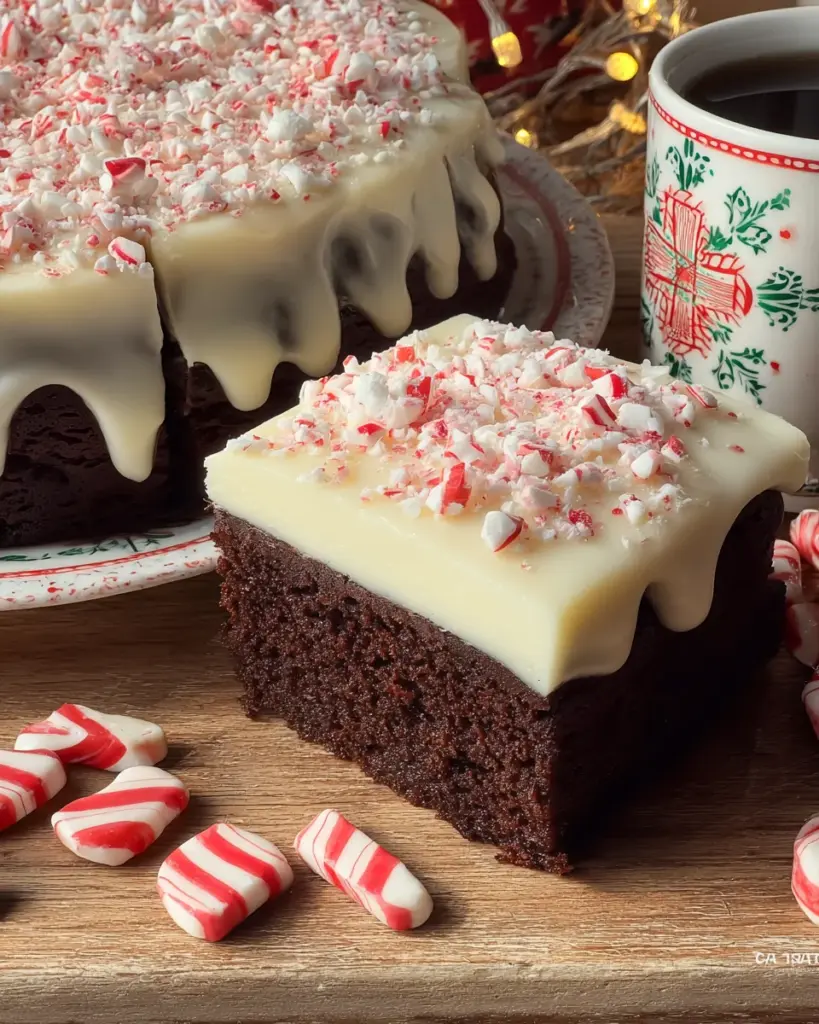 Festive Peppermint Mocha Cake