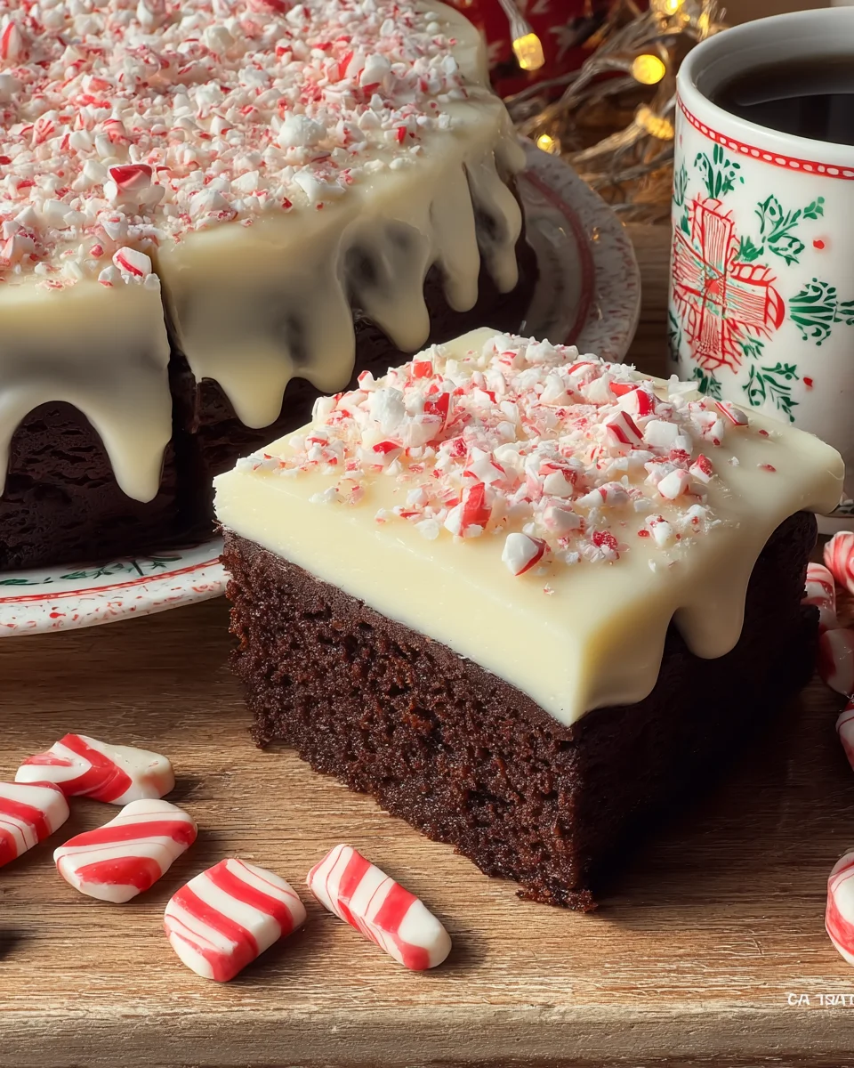 Festive Peppermint Mocha Cake
