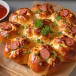 Flower Buns with Cheese and Sausage