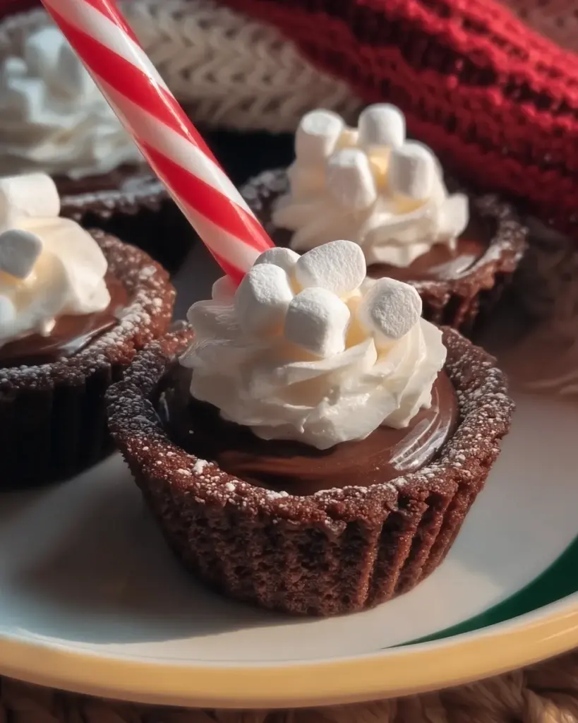 Hot Chocolate Brownie Cups