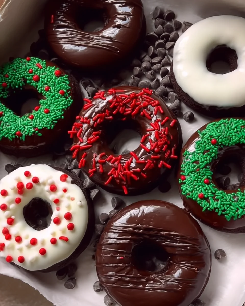 Mini Double Chocolate Cake Donuts Mini