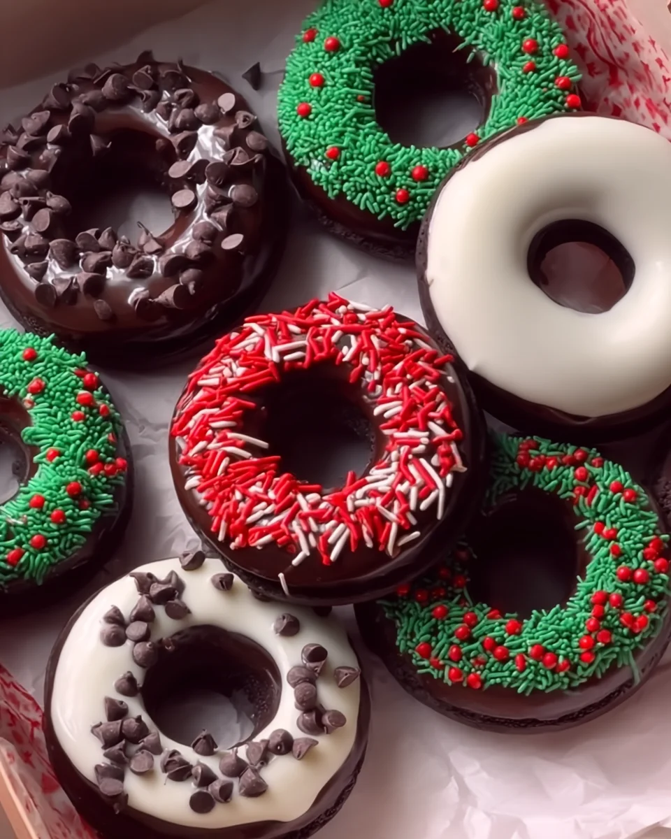 Mini Double Chocolate Cake Donuts Mini
