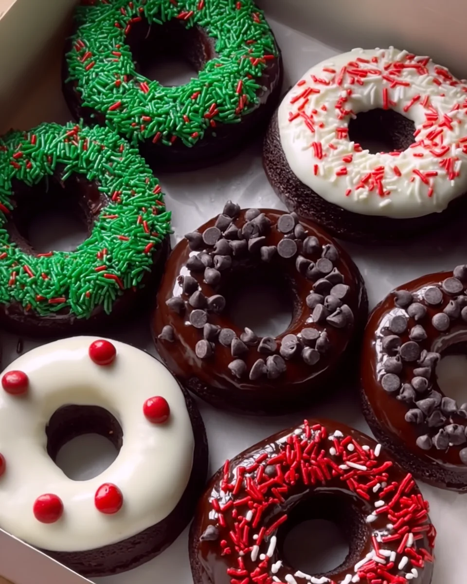 Mini Double Chocolate Cake Donuts Mini