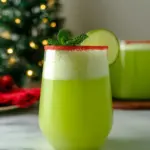 Non-Alcoholic Grinch Mocktail for Christmas