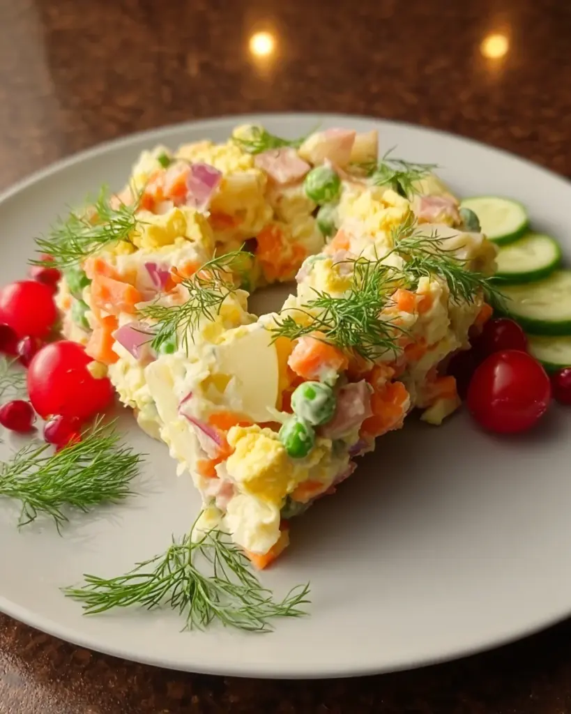 Olivier Salad Wreatg