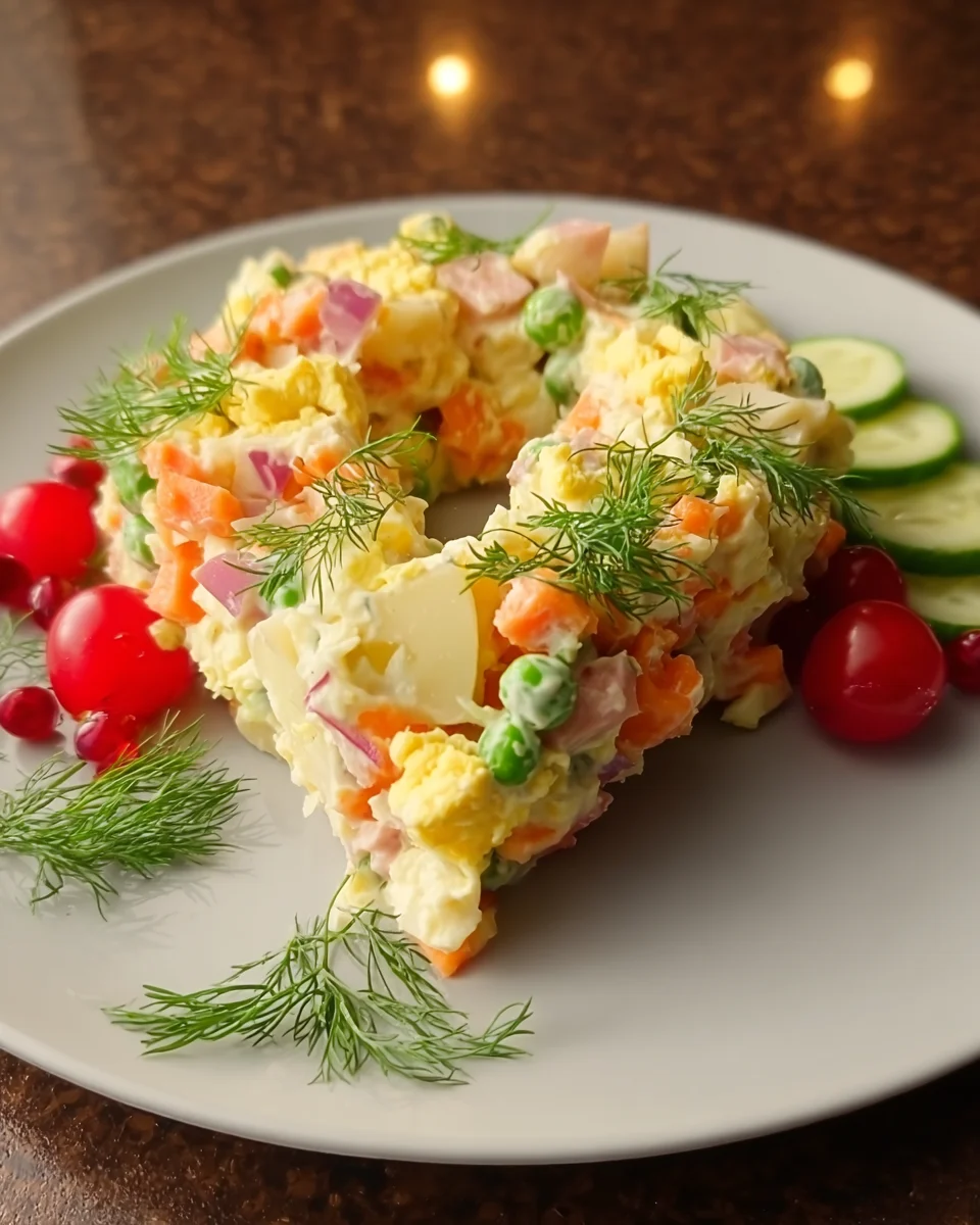 Olivier Salad Wreatg