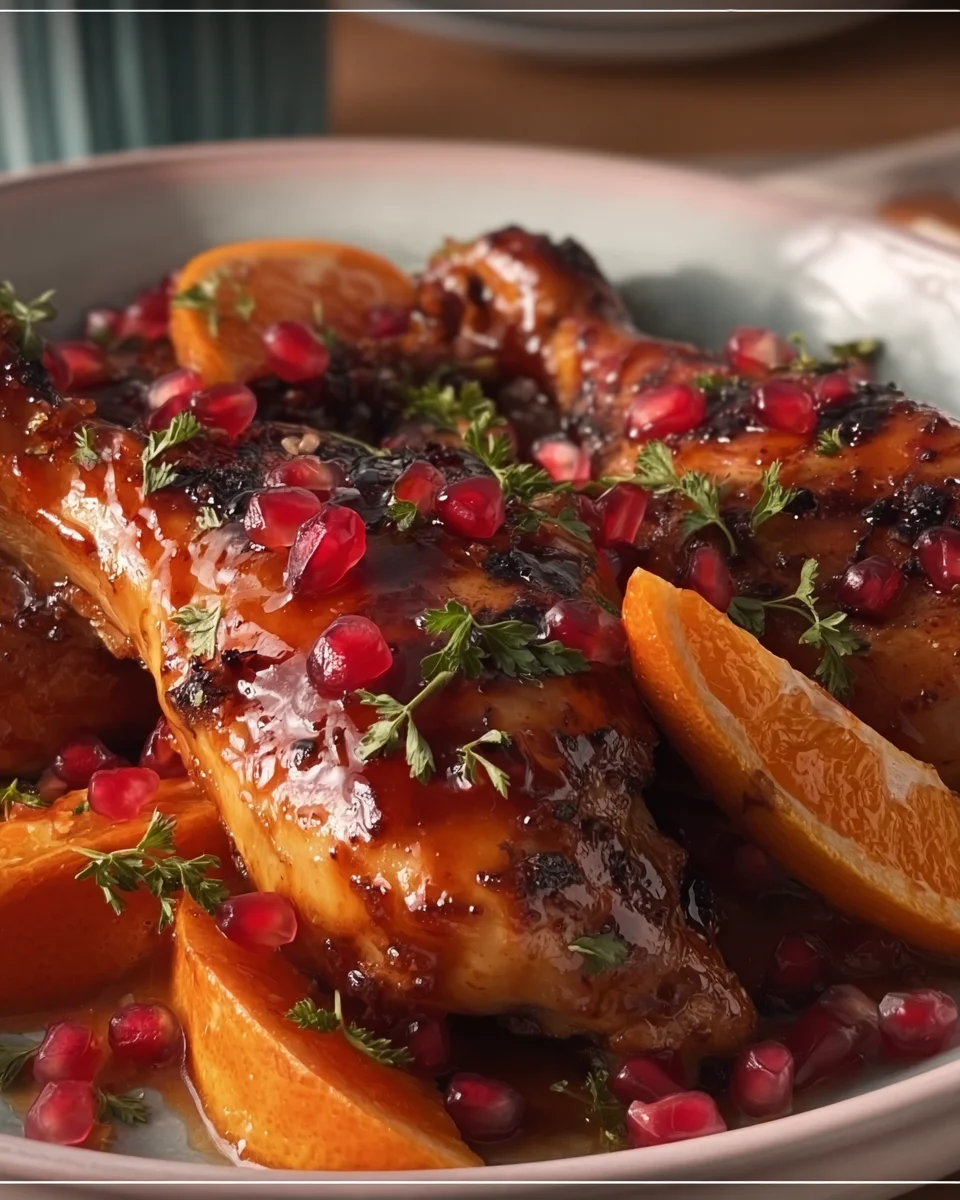 Pomegranate Orange Glazed Chicken