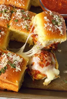 Pull-Apart Meatball Sliders with Garlic Parmesan Butter
