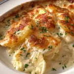 Roasted Garlic Potatoes au Gratin