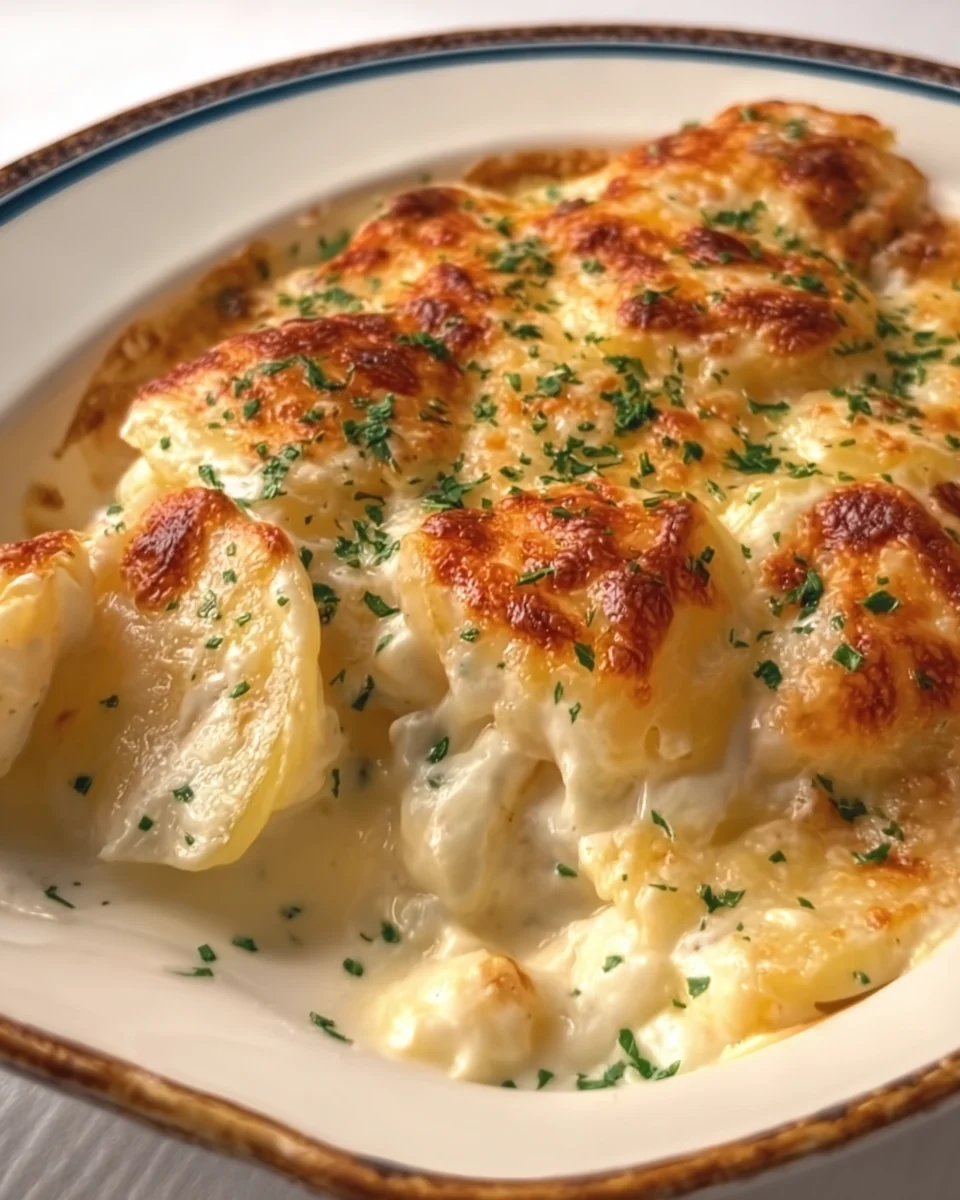 Roasted Garlic Potatoes au Gratin Roasted