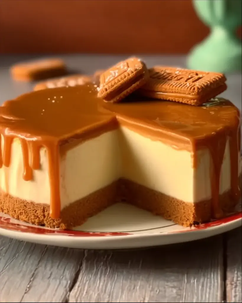 Salted Caramel Biscoff Cheesecake