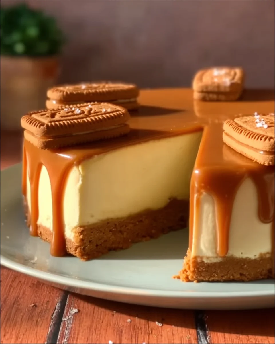 Salted Caramel Biscoff Cheesecake Salted