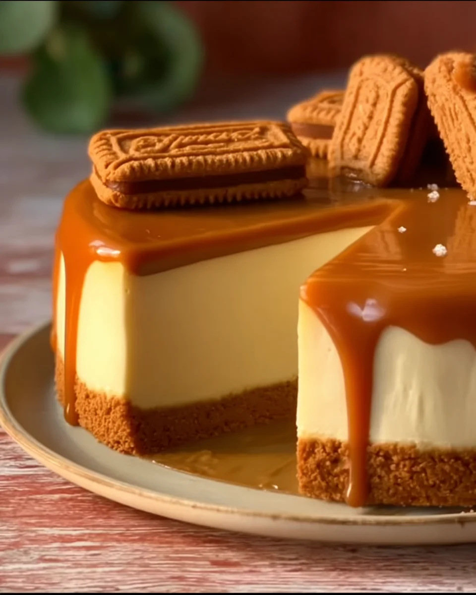 Salted Caramel Biscoff Cheesecake Salted
