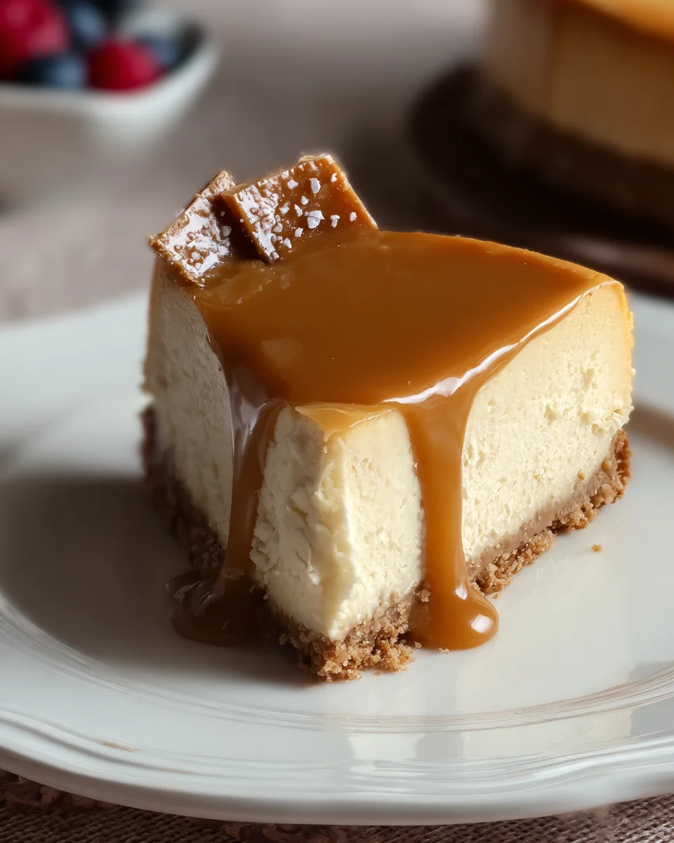 Salted Caramel Cheesecake Salted