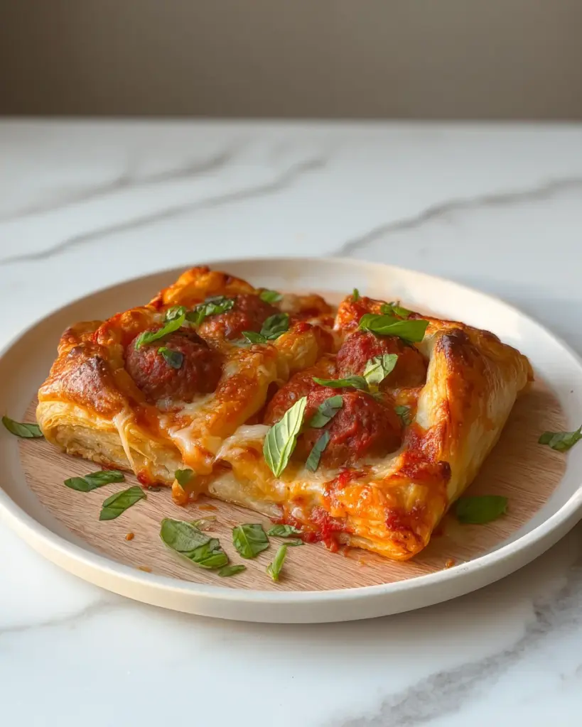 Upside Down Meatball Puff Pastry