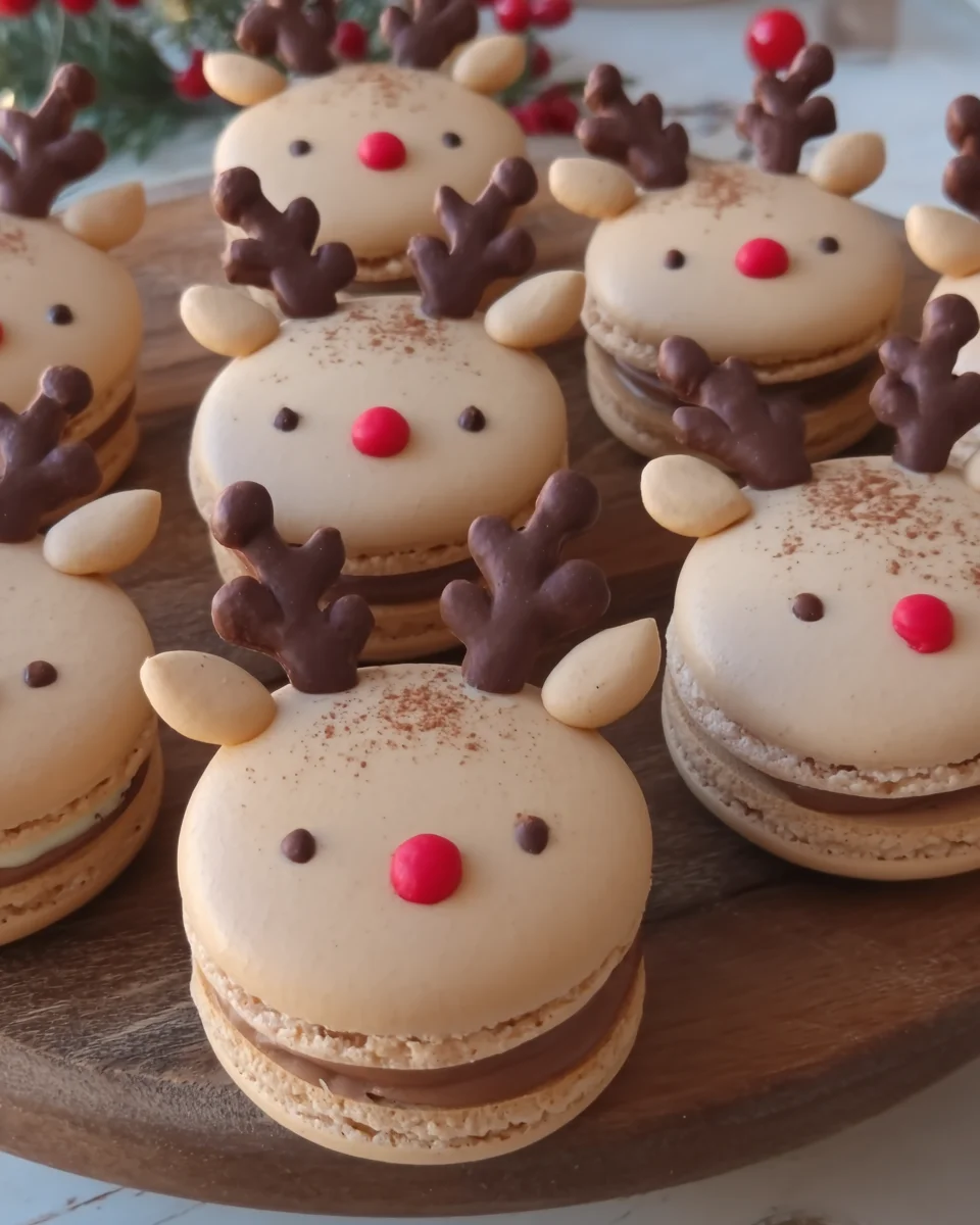christmas reindeer macarons christmas