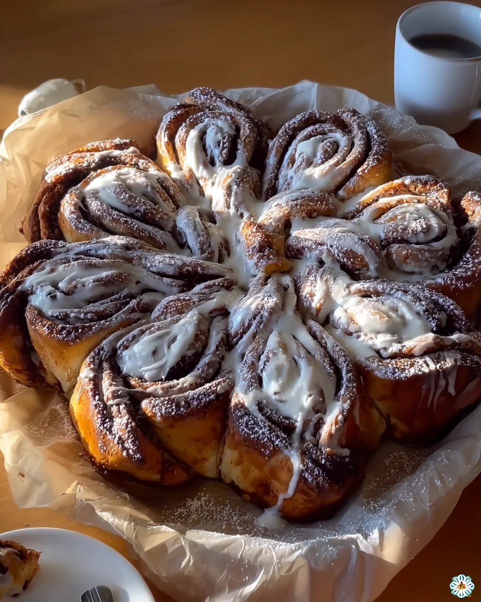 cinnamon roll pull apart snowflake