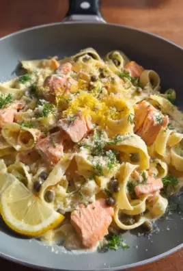 15-Minute Creamy Lemon Salmon Pasta