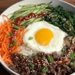 Bibimbap with Ground Beef