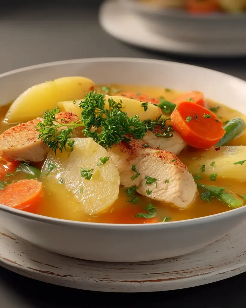 Boiled Chicken with Vegetables