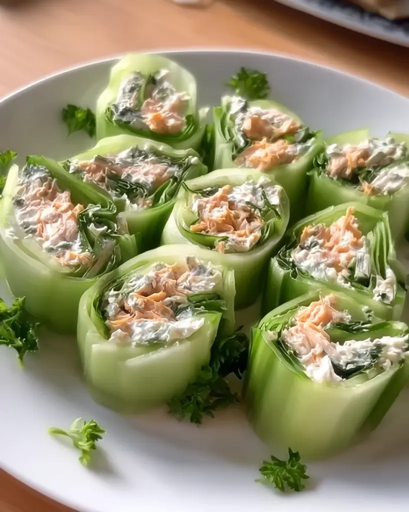 Buffalo Chicken Cucumber Roll