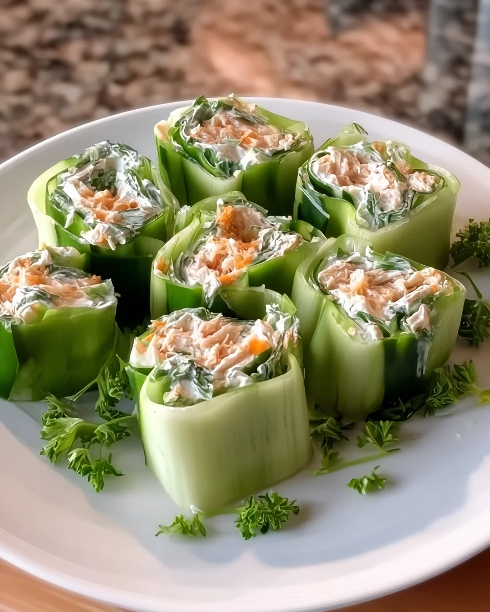 Buffalo Chicken Cucumber Roll Buffalo