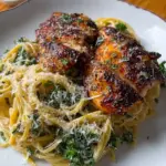 Cacio e Pepe–Inspired Pasta with Lemon Paprika Chicken