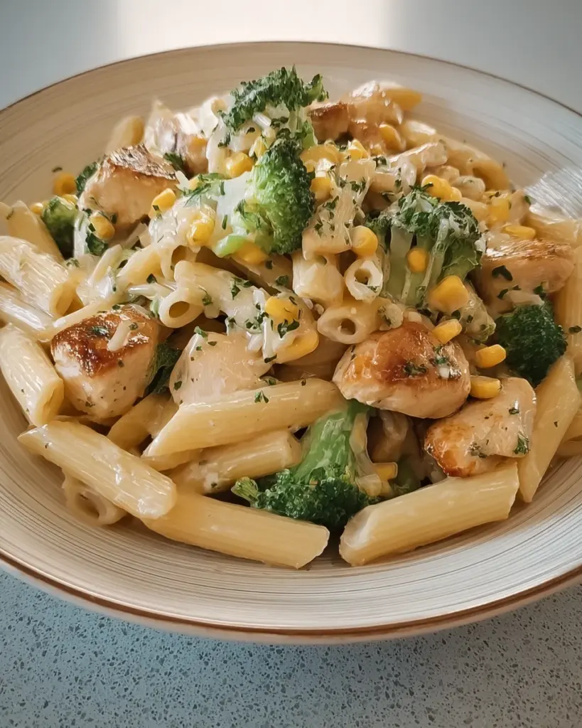 Chicken, Broccoli and Sweetcorn Pasta