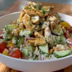 Chicken Shawarma Crispy Rice Salad