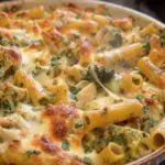 Creamy Pesto Chicken and Broccoli Pasta Bake
