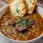 French Onion Beef Short Rib Soup