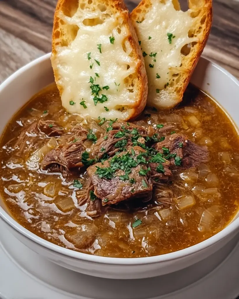 French Onion Beef Short Rib Soup