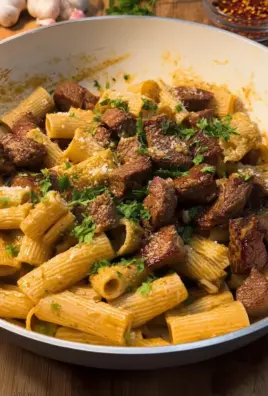 Garlic Butter Steak Rigatoni