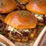 Garlic Pulled Beef Sliders