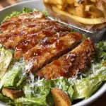 Hot Honey Crispy Chicken Caesar Salad & Fries