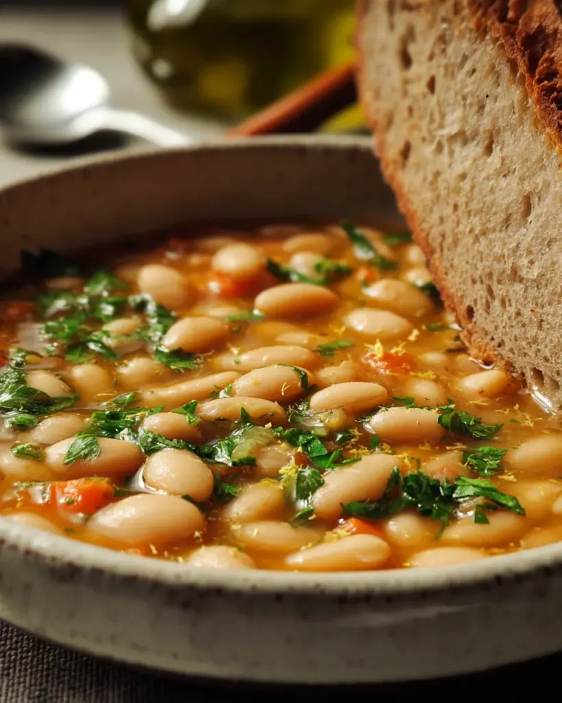 One-Pot Brothy Beans with Herbs & Lemon