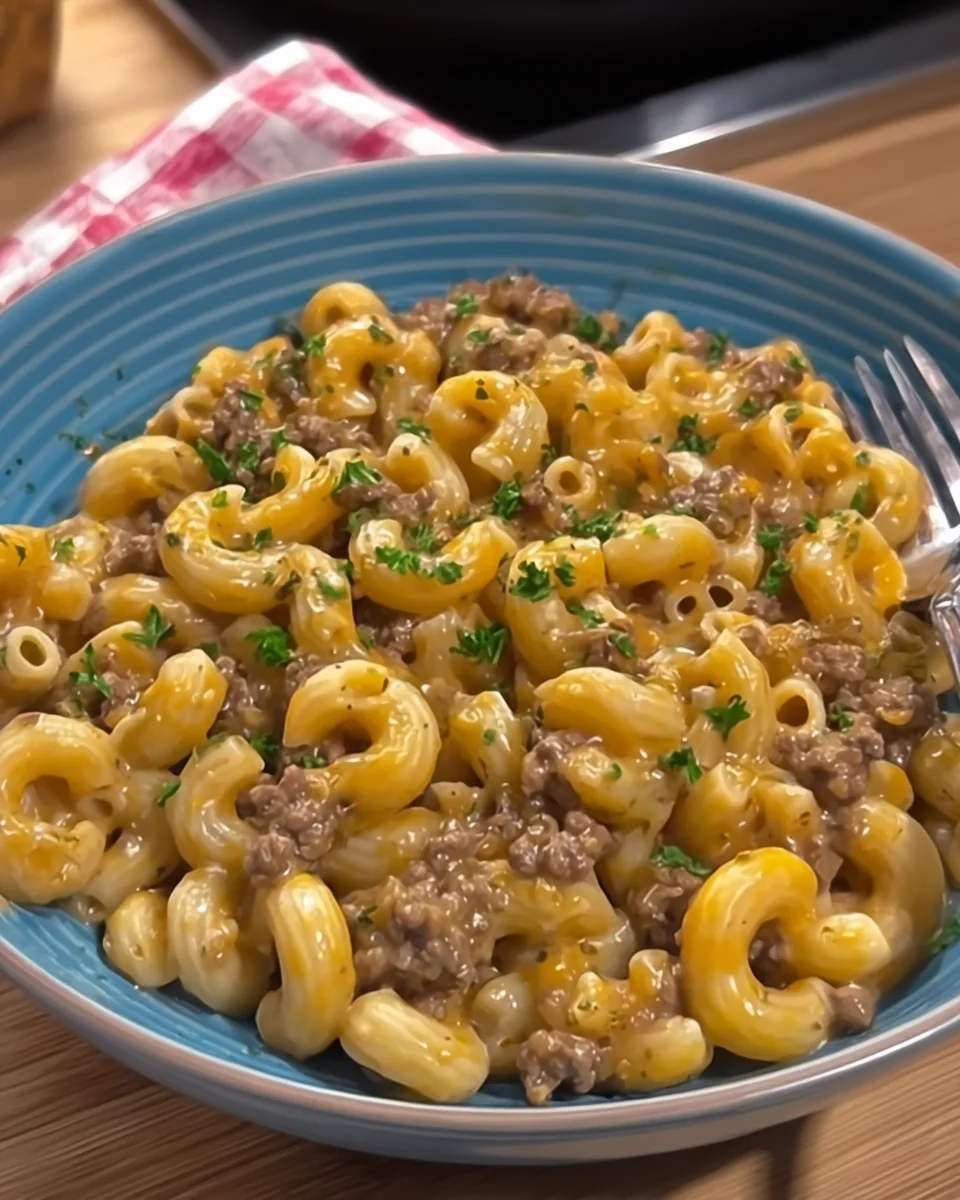 One-Pot Creamy Beef & Mac One-Pot